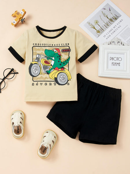 Boys Graphic T-Shirt and Shorts Set