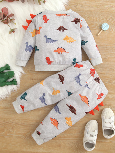 Baby Boy Dinosaur Pullover and Joggers Set