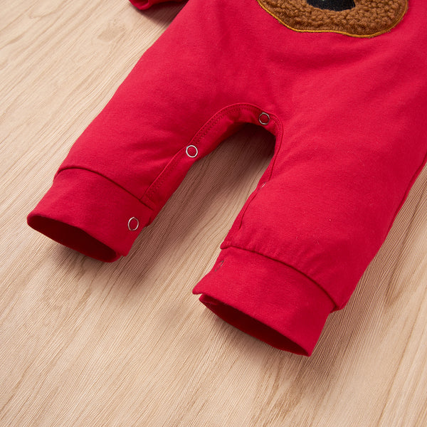 Baby Reindeer Applique Jumpsuit