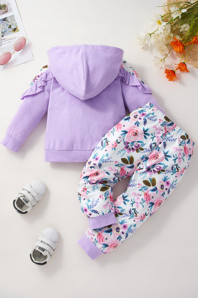 Baby Girls' Daddy's Little Girl Hoodie and Floral Pants