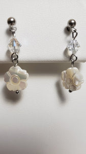 Mother of Pearl Flower Earrings