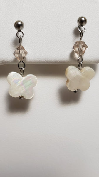 Mother of Pearl Butterfly Earrings