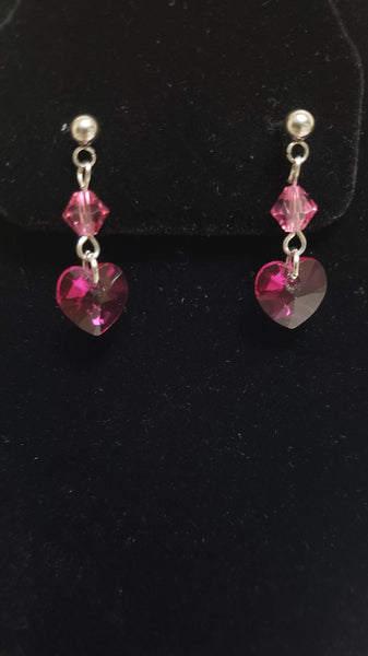 Sparkling Heart Earrings