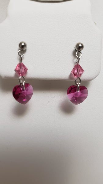 Sparkling Heart Earrings