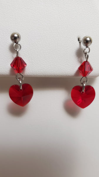 Sparkling Heart Earrings