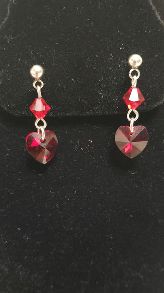 Sparkling Heart Earrings