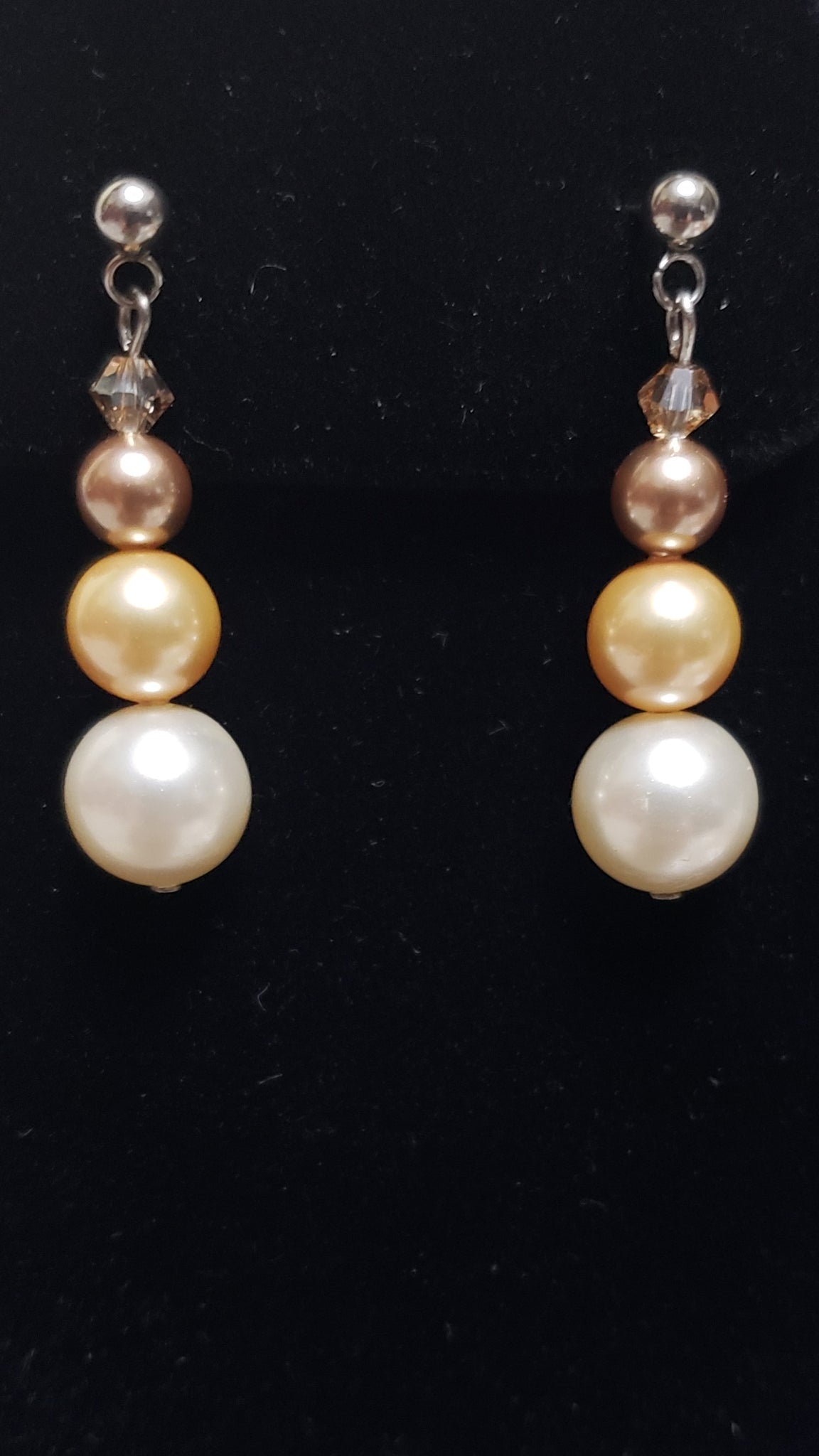 TRICOLOR PEARL EARRINGS