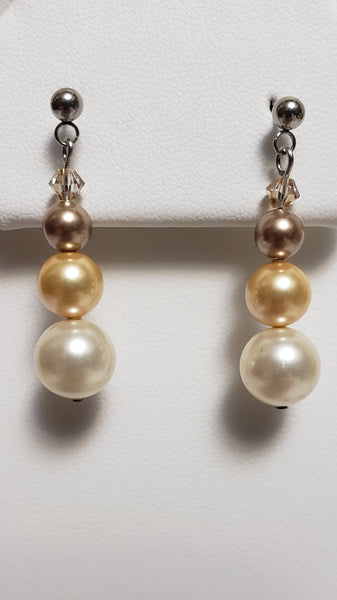 TRICOLOR PEARL EARRINGS