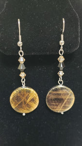 Mother of Pearl Token Earrings