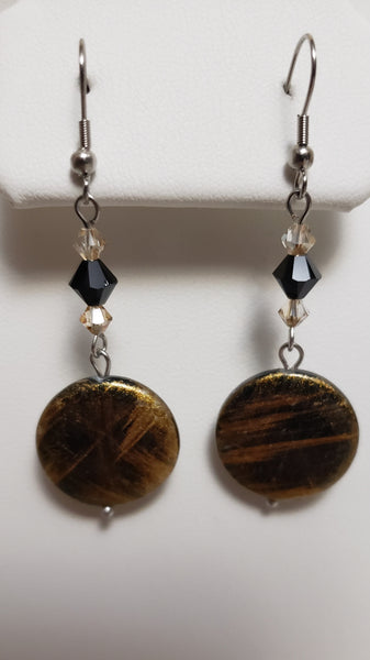 Mother of Pearl Token Earrings