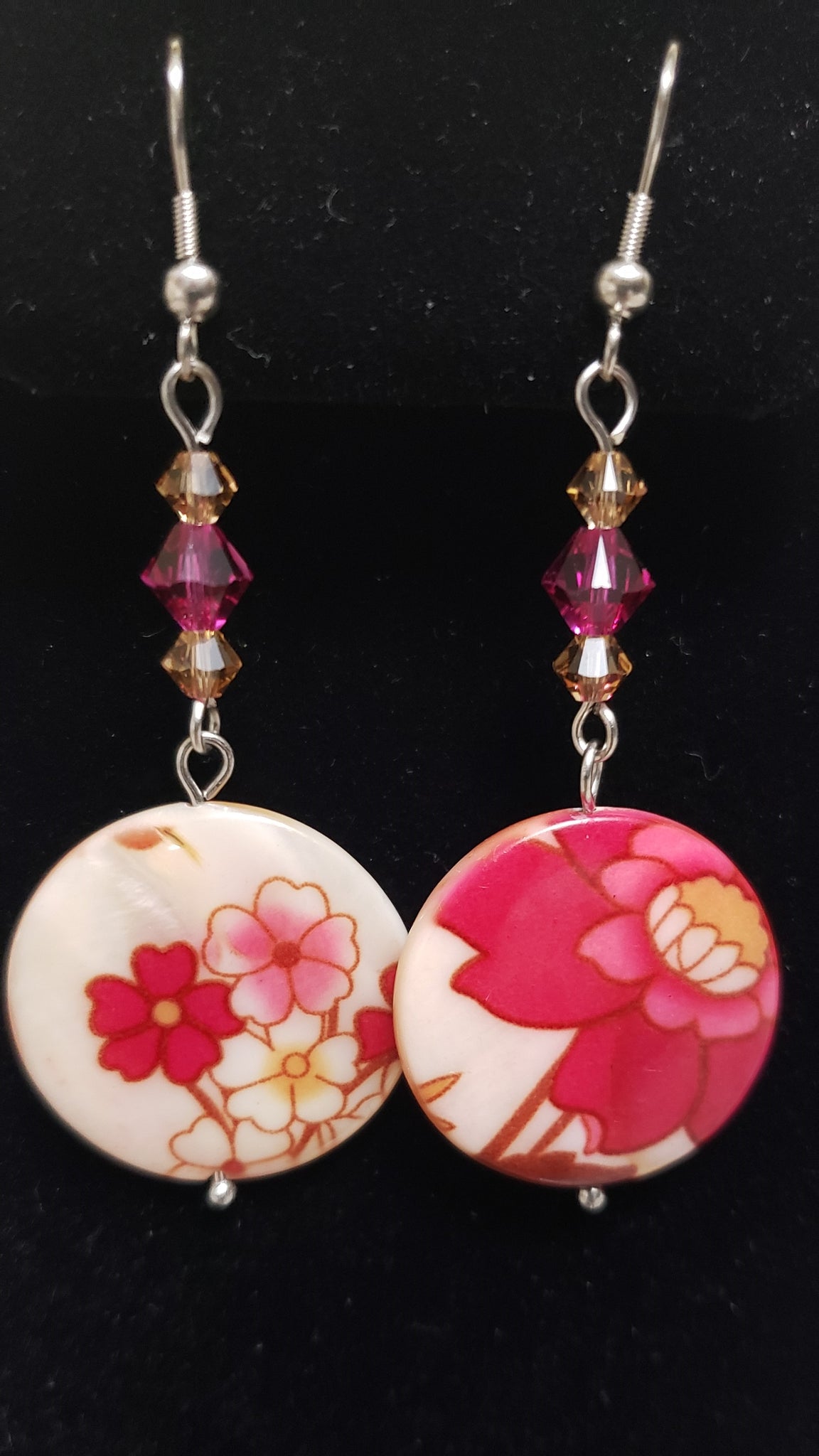 Mother of Pearl Spring Flowers Earrings