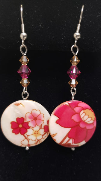 Mother of Pearl Spring Flowers Earrings