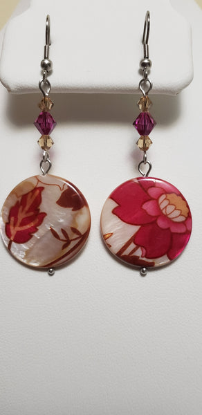 Mother of Pearl Spring Flowers Earrings