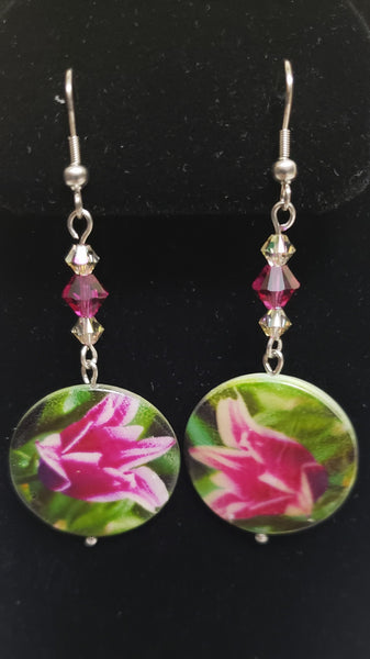 Mother of Pearl Blooming Flower Earrings