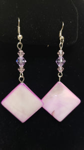 Mother of Pearl Square Earrings