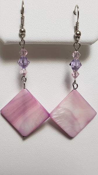 Mother of Pearl Square Earrings