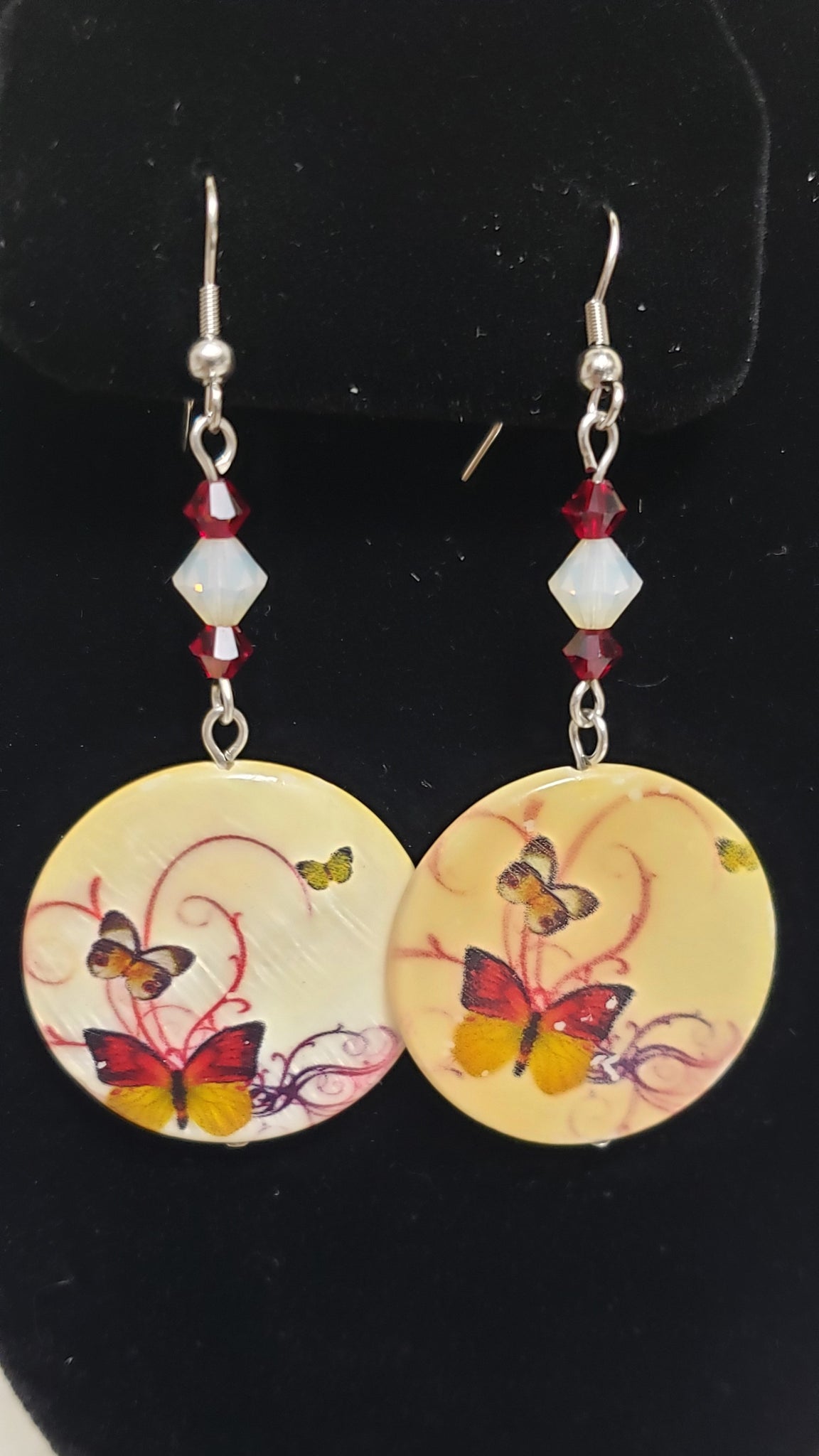 Mother of Pearl Butterfly Trail Earrings