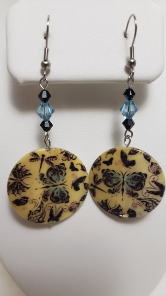 Mother of Pearl Butterflies & Dragonflies Earrings