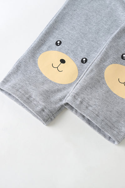 Girls Bear Face T-Shirt and Pants Set