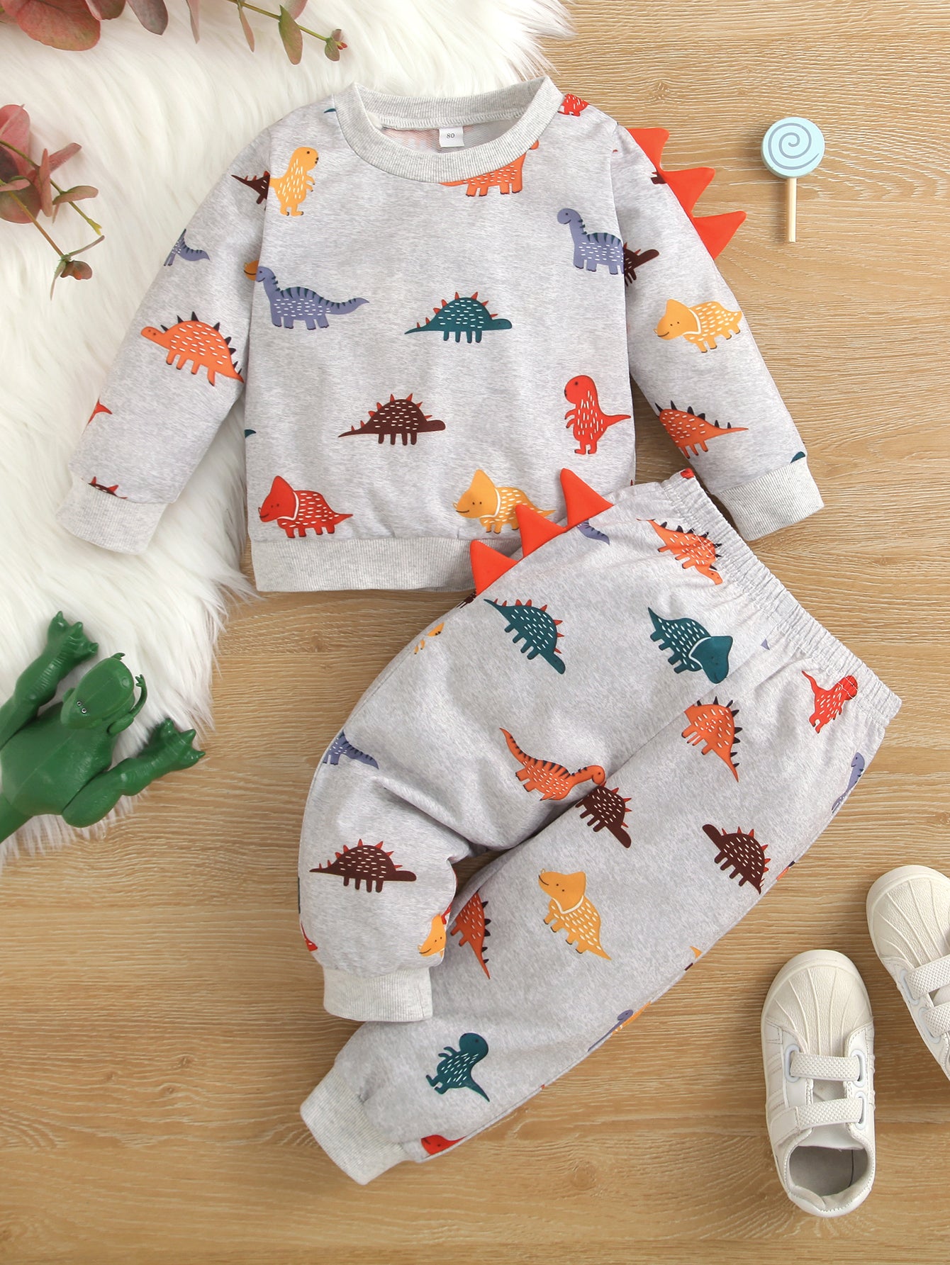 Baby Boy Dinosaur Pullover and Joggers Set