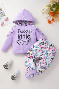 Baby Girls' Daddy's Little Girl Hoodie and Floral Pants